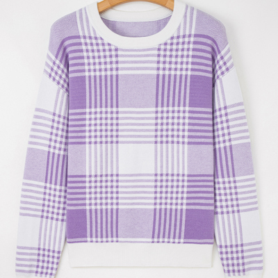 Giuliana Ribbed Trim Loose Sweater