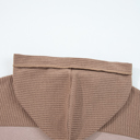 Goat Waffle Contrast Patchwork Plus Size Pocketed Hoodie