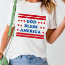 White Large GOD BLESS AMERICAN Tee