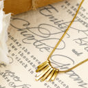  Gold Asymmetric Bar Pendant Necklace