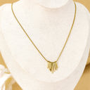  Gold Asymmetric Bar Pendant Necklace