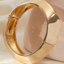  Gold Asymmetric Plated Alloy Bangle Bracelet