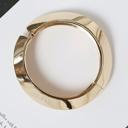  Gold Asymmetric Plated Alloy Bangle Bracelet