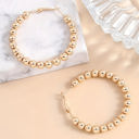  Gold Beads Hoop Earrings