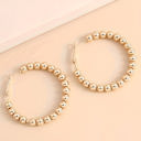  Gold Beads Hoop Earrings