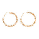  Gold Beads Hoop Earrings