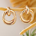  Gold Circles Stud Earrings