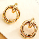  Gold Circles Stud Earrings