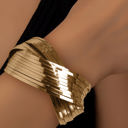  Gold Crossover Cuff Bracelet