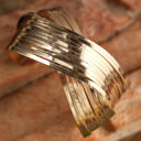  Gold Crossover Cuff Bracelet