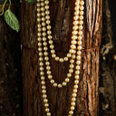  Gold Faux Pearl Beaded Layered Necklace