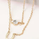  Gold Horseshoe Layered Chopped Necklace