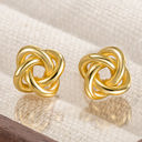  Gold Knotted Stud Earrings