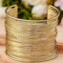  Gold Luxury Heavy Metal High Quality Open Wire Bracelet