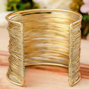  Gold Luxury Heavy Metal High Quality Open Wire Bracelet