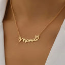  Gold mama Heart Pendant Chain Necklace