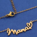  Gold mama Heart Pendant Chain Necklace