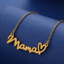  Gold mama Heart Pendant Chain Necklace