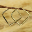  Gold Minimalist Square Hoop Earrings