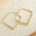  Gold Minimalist Square Hoop Earrings