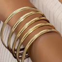  Gold Multi Layer Bangle Bracelet