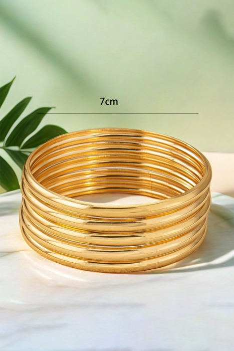 Gold Multi Layer Bangle Bracelet