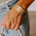  Gold Multi Layer Bangle Bracelet