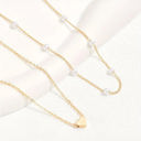  Gold Plated Heart and Pearl Detail 2pcs Layered Necklace