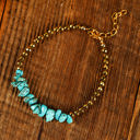  Gold Turquoise Beading Adjustable Bracelet