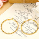 Gold Gold Twisted Large Hoop Earrings