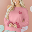 Light Pink XL Goldie Cuffed Drop Shoulder Sweater