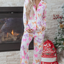 Pink Large Gracelynn Contrast Piping Trim Shirt