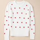 White Large Gracie Heart Sweater