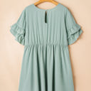  Gracie Plus Size Ruffle Trim Short Sleeve Dress
