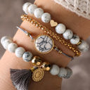 Gray Gray Marble Bracelet Set