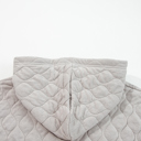  Gray Quilted Quarter Zip Plus Size Hoodie