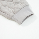  Gray Quilted Quarter Zip Plus Size Hoodie