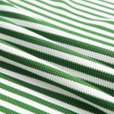  Green Stripe Exposed Seam Patchwork Plus Size Thermal Top