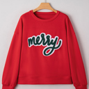 Fiery Red Large Grelyra Holiday Christmas Graphic Sweatshirt