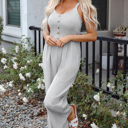 Black Stripe Small Greta Sleeveless Wide Leg Jumpsuit