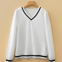  Greta Trim Pullover Waffle Top