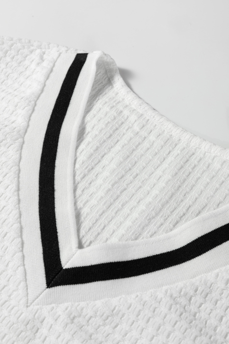 Greta Trim Pullover Waffle Top