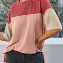  Guinevere Slits Half Sleeve Top