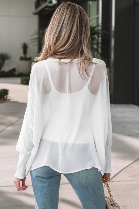 Gwen Sleeve Dolman Blouse Long Sleeve Top