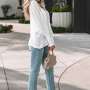  Gwen Sleeve Dolman Blouse Long Sleeve Top