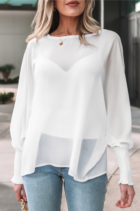 Gwen Sleeve Dolman Blouse Long Sleeve Top