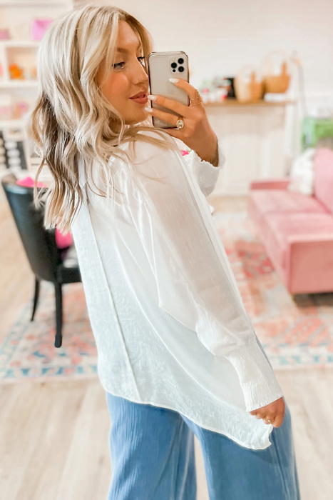 Gwen Sleeve Dolman Blouse Long Sleeve Top