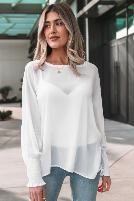 Gwen Sleeve Dolman Blouse Long Sleeve Top