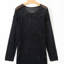 Black Medium Hadley Crochet Hollow-out Sweater
