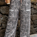 Khaki Hadley Patch Drawstring Loose PLUS Pants